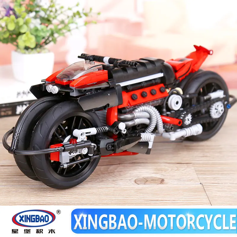 

Xingbao 03021 680Pcs Technic Series The Off-road Motorcycle Set Building Blocks Bricks Educational Toys Compatible LegoINGlys