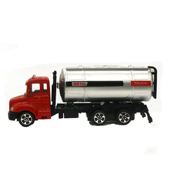 

1:64 Mini Toys Cars Model Alloy Tank Truck Trailer Engineering Car Model Display Stand Gift for Kids (L:W:H)17:4:8CM