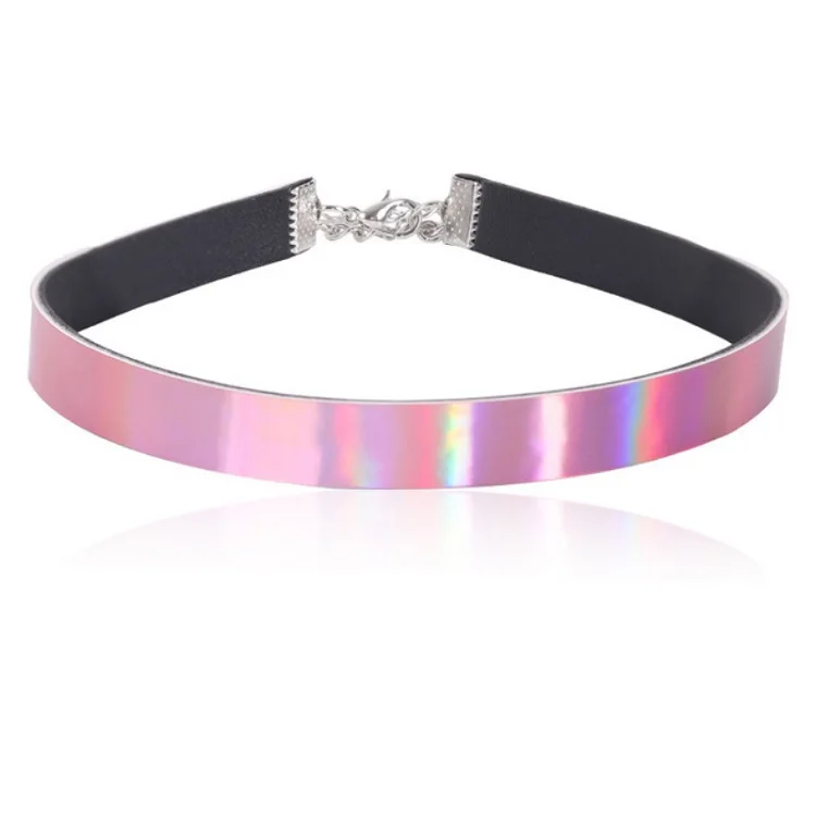 Li-Fang-Brand-2017-Handmade-Choker-Necklace-Fluorescent-Light-Simple-Fashion-Women-Maxi-Laser-Collar-Punk
