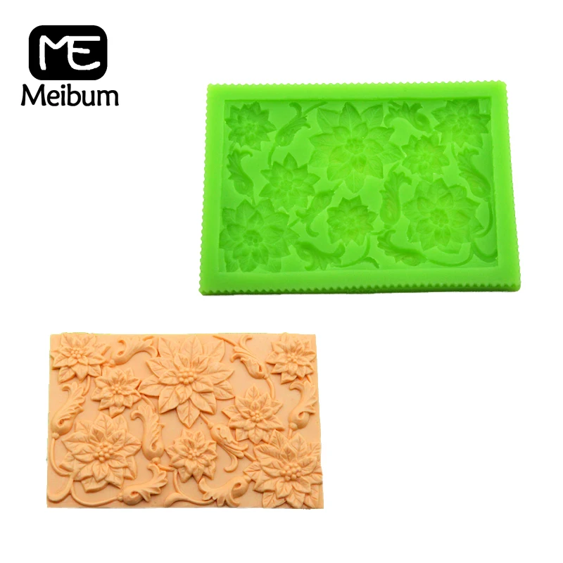 

Meibum Art Flower Petal Silicone Fondant Cake Mold DIY Vine Lace Pattern Chocolate Candy Paste Sugar Craft Decorating Mould Bake