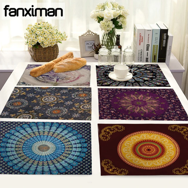 Cheap Mandalas Pattern Linen Table Placemats Dining Napkins Cotton Linen Home Accessories Kitchen Pad Coffee Tea Place Mats Cheap Mandalas Pattern Linen Table Placemats Dining Napkins Cotton Linen Home Accessories Kitchen Pad Coffee Tea Place Mats