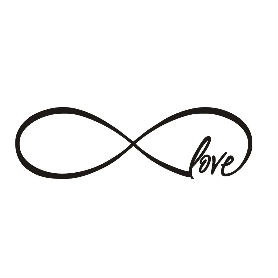 Personalisierte Unendlichkeitssymbol Liebe Schlafzimmer Wandtattoos Zitate Vinyl Wandaufkleber Schmetterlinge Removable Quote Tapete Aufkleber in