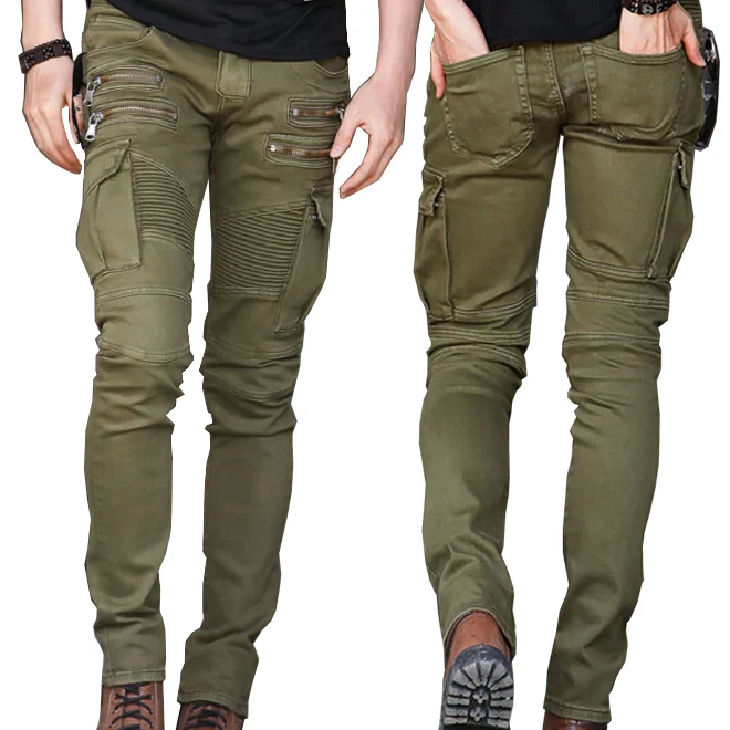 Мужские джинсы повседневные байкерские джинсы модные дизайнерские обтягивающие хип-хоп мужские брюки 29-36