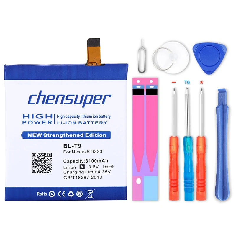 

NEW BL-T9 3100mAh For LG Nexus 5 battery E980 Google Nexus G D820 D821 Nexus5 Megalodon D8 Google Nexus 5 battery