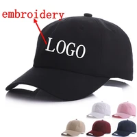 WZCX MOQ10pcs Fashion New Embroidery Logo Custom Letter Baseball Cap Solid Color Unisex Tide Adjustable Adult Cap Hip Hop Cap 1