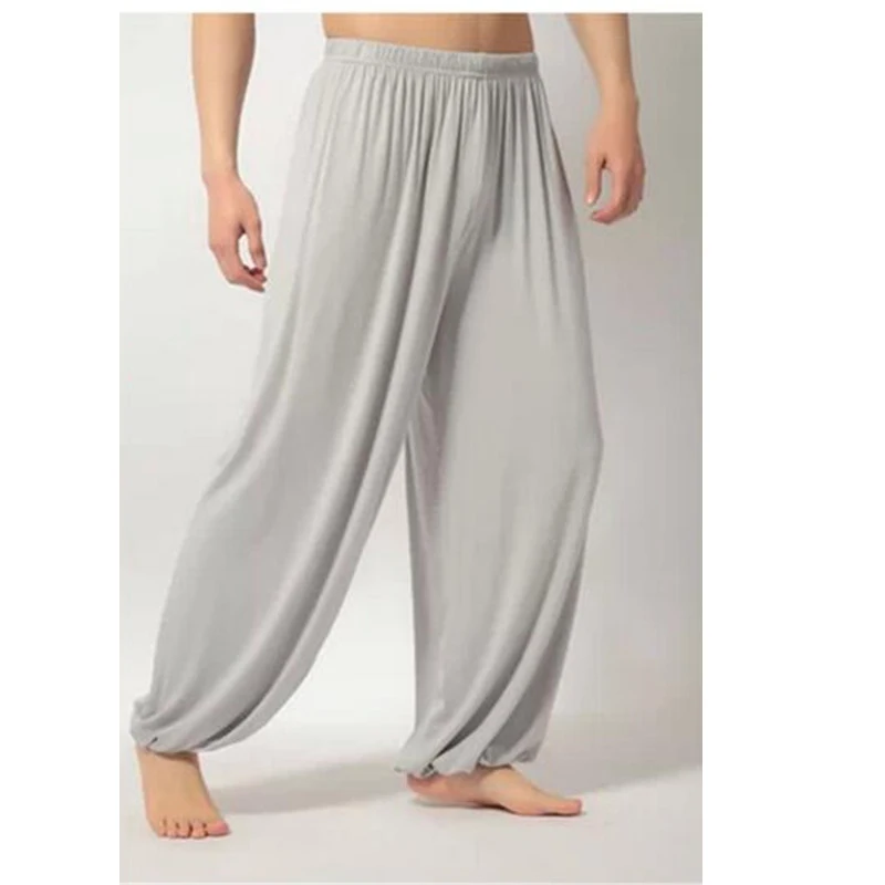 Billig Plus Größe XXXL Hosen Männer Modal Kunst Hose Tanzen Jogger Herren Sommer Nepal Pumphose Tai Chi Schwarz Grau Lose Übergroßen hosen