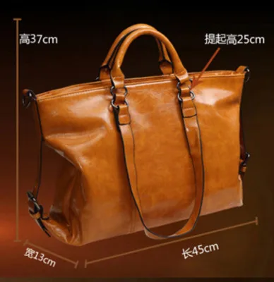 Brand Real Leather Large Capacity Handbags Casual Tote Women's Handbag Shoulder Bags For Women Feminina Messenger Bolsa Pocket