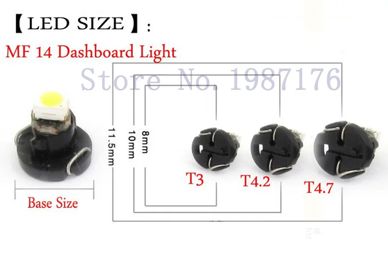 10 шт. Автомобильные светодиодные лампы NW6 Stanley T4.2 1210 1 SMD 12 В|car instrument cluster|led instrumentcar