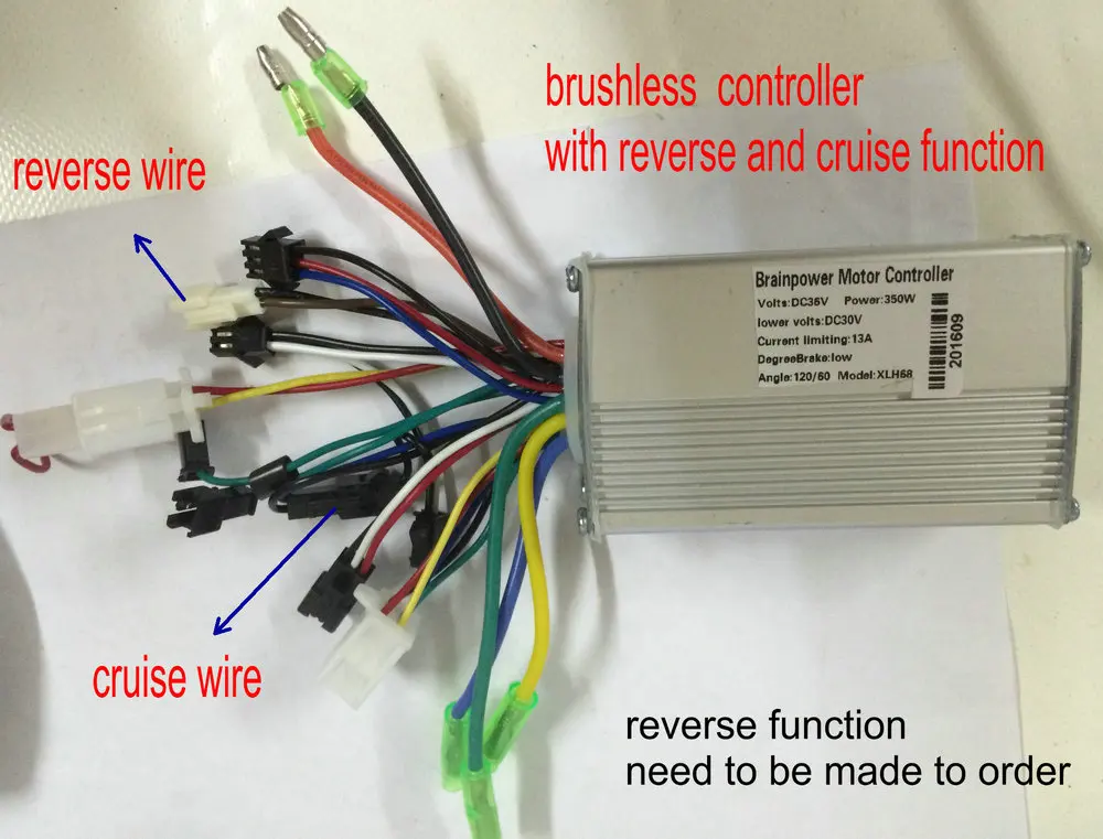 6mosfet BLDC контроллер без сенсора 24v36v48v60v 250w350w зал линейный EBS тормоз/Круиз для электрического велосипеда скутер горный велосипед ATV трехколесный велосипед