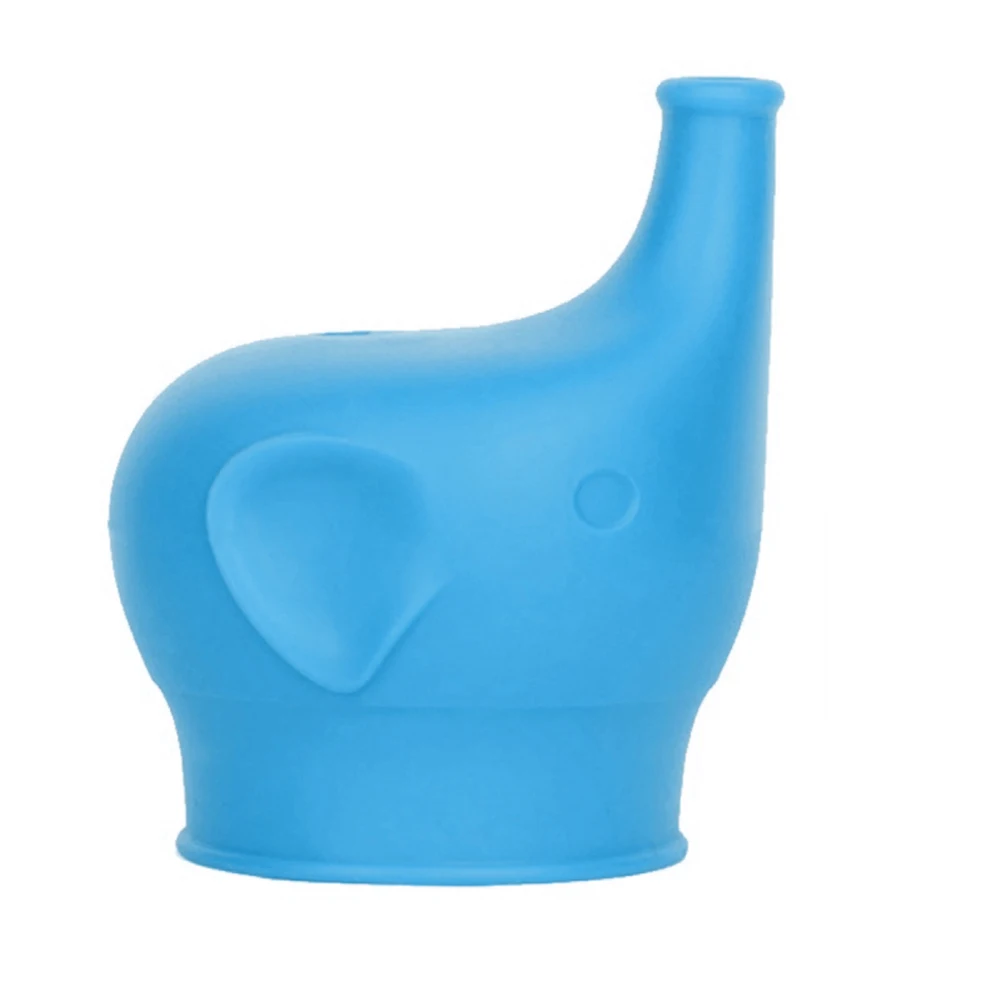 Elephant Shape Suction Cup Cover Kid Silicone Sippy Lids Suck Bottle Trainingcup