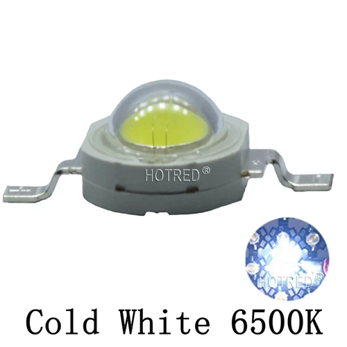 200 шт. светодиодный светильник 3 Вт с высокой мощностью, диодный диод, холодный, теплый, нейтральный, белый, 10000 K, голубой, ледяной, голубой, точечный светильник, светильник, лампа - Испускаемый цвет: Cold White 6500K