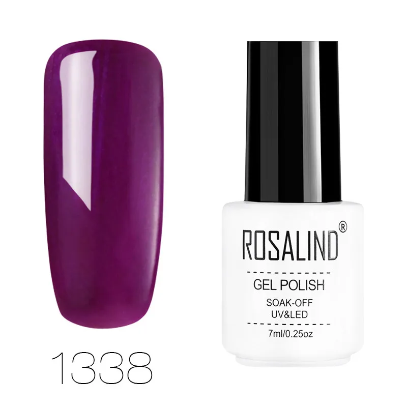 ROSALIND гель 1S Гель лак для ногтей Классический 30 цветов Гель-лак для ногтей УФ светодиодный Полупостоянный Цвет основа и топ гель лак - Цвет: RC1338