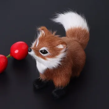 

HBB Furs Fox Model Simulation Brown Fox Toy Home Decoration Gift