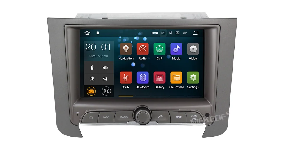 Perfect 7" 2 Din Android 9.0 Car Radio For SsangYong REXTON 2014 Deckless Car Audio Multimedia Car Stereo DVD Mirror link 1024*600 12