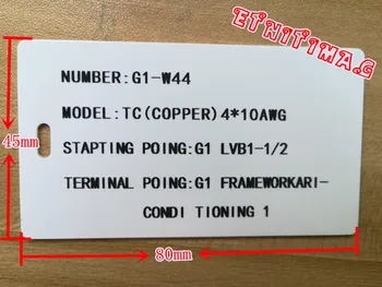 

custom print cable marker label pvc signage 45mm*80mm*200 PCS For communication power equipment cable marking cable labeling