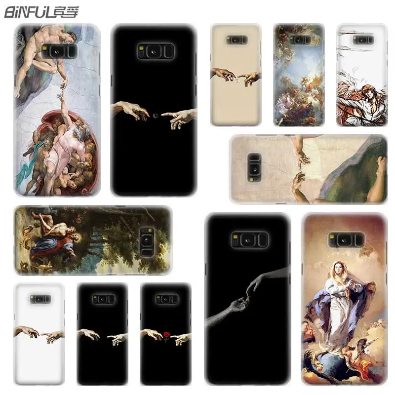 

BINFUL case cover hard Transparent for Samsung S9 S8 S7 S6 S5 S4 S10 Edge Plus for Galaxy Note 10 Pro 9 8 Creation Adam