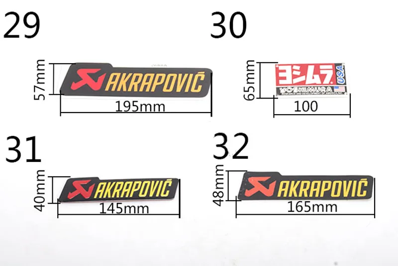 TKOSM Мотоцикл 3D Akrapovic выхлопной скутер труба глушителя стикеры аксессуары AR Tubo Escape Moto протектор Mivv Yoshimura