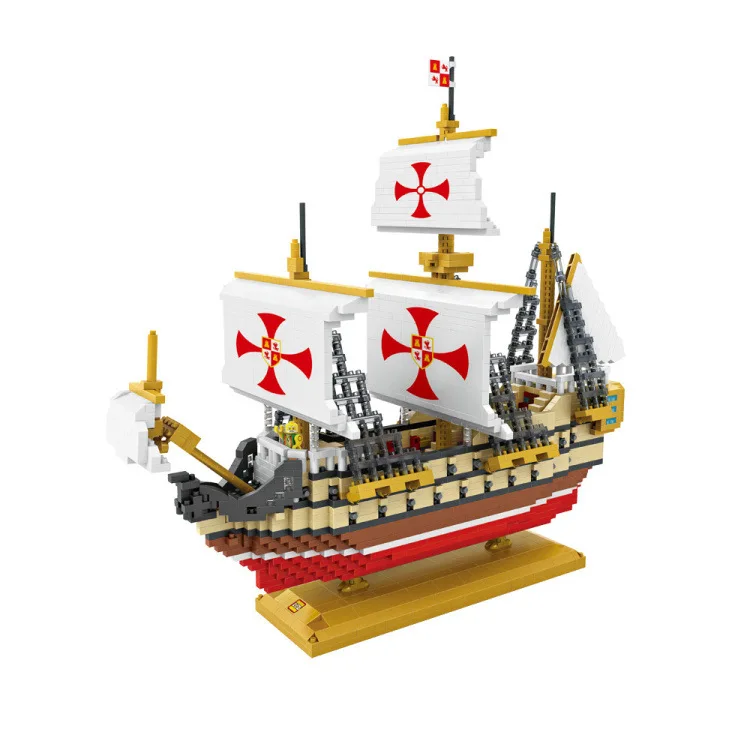 

LOZ creator mini diamond building block Portugal The Santa Maria Cargo ship nanoblock model bricks collection toys for kids gift