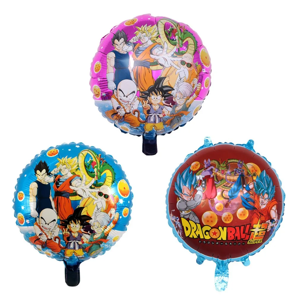 

3pcs 18 inch Anime Dragon Ball action figure Toys Balloons Son Goku Cartoon Foil Balloons Wedding Birthday party decoration Toy