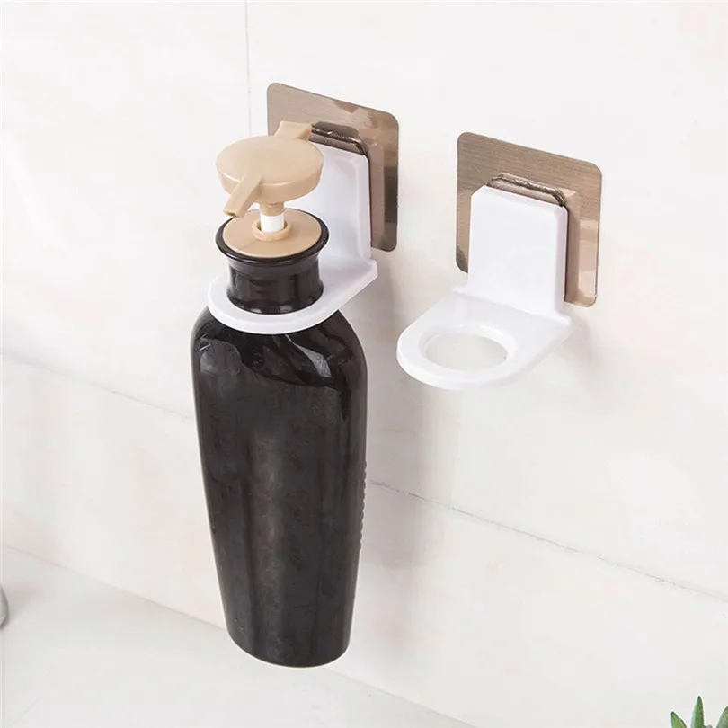 1pc Bothroom bottle Holder Storage Racks Strong Suction Cup Shower Gel Shampoo Bathroom Wall Mounted Rack Hooks #3F25 (5)