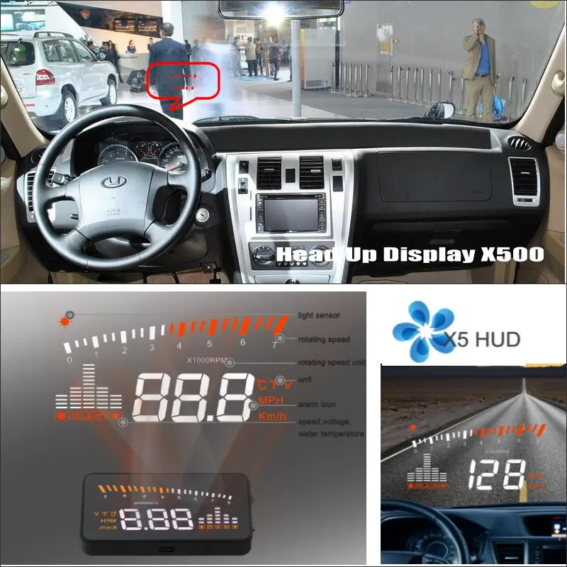 HUD Дисплей для Hyundai Terracan 2009-2018 X500 автомобильный информационный проектор экран