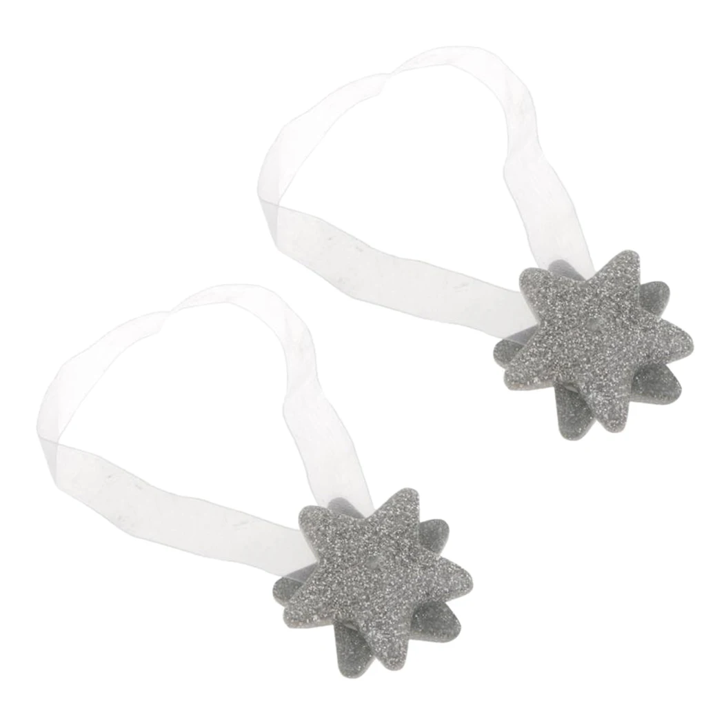 

2 Piece Hands Free Tie Backs Tiebacks Holdbacks Holder Curtain Broach Star