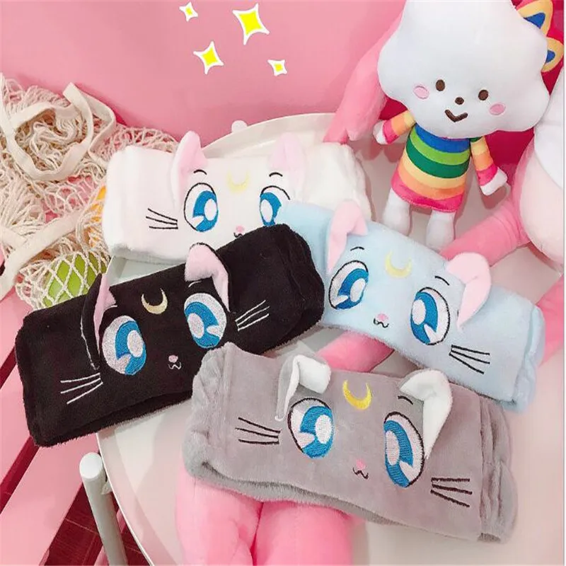 Sailor Moon Luna повязка для волос с кошачьими ушками на голову косплея милый уход за