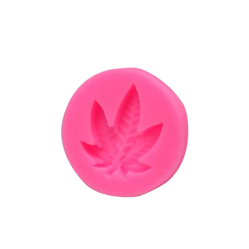 DIY Handmade Cannabis Leaf Silicone Candy Mold Chocolate Fudge Chocolate Cake Multi-purpose Mold Fondant Cake Decoration