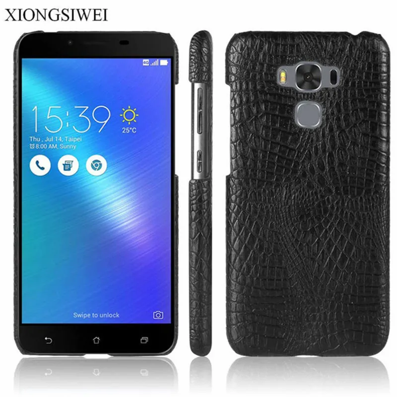 ASUS Zenfone 3 MAX ZC553KL Case 5.5 inch Luxury PU Leather Hard Plastic Back Cover Phone Case