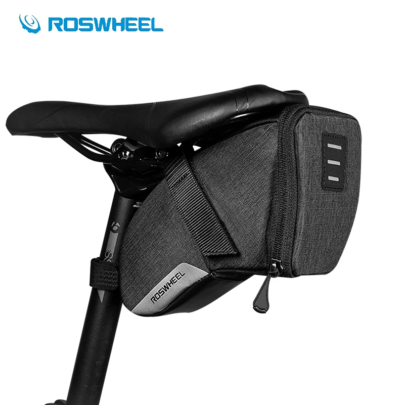 

ROSWHEEL Waterproof Bicycle Saddle Bags MTB Rear Panniers For Bicycle Seat Case Lightweight 0.8L 1.1L 1.5L Cycling Accessories