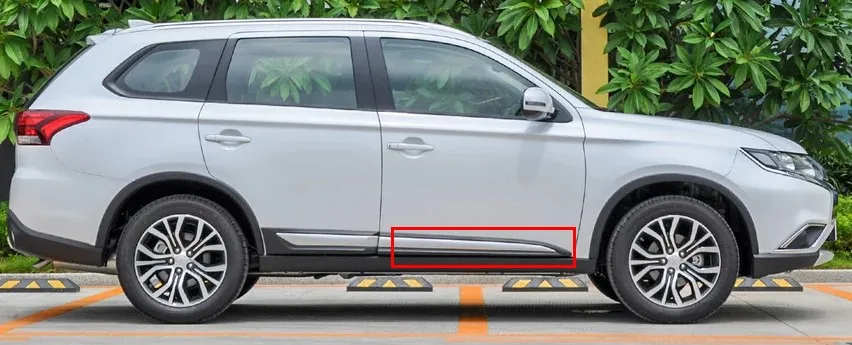 Высококачественный автомобильный Стайлинг ABS хромированный корпус боковые молдинги Боковая дверь украшение для Mitsubishi Outlander- стиль - Цвет: Right front door