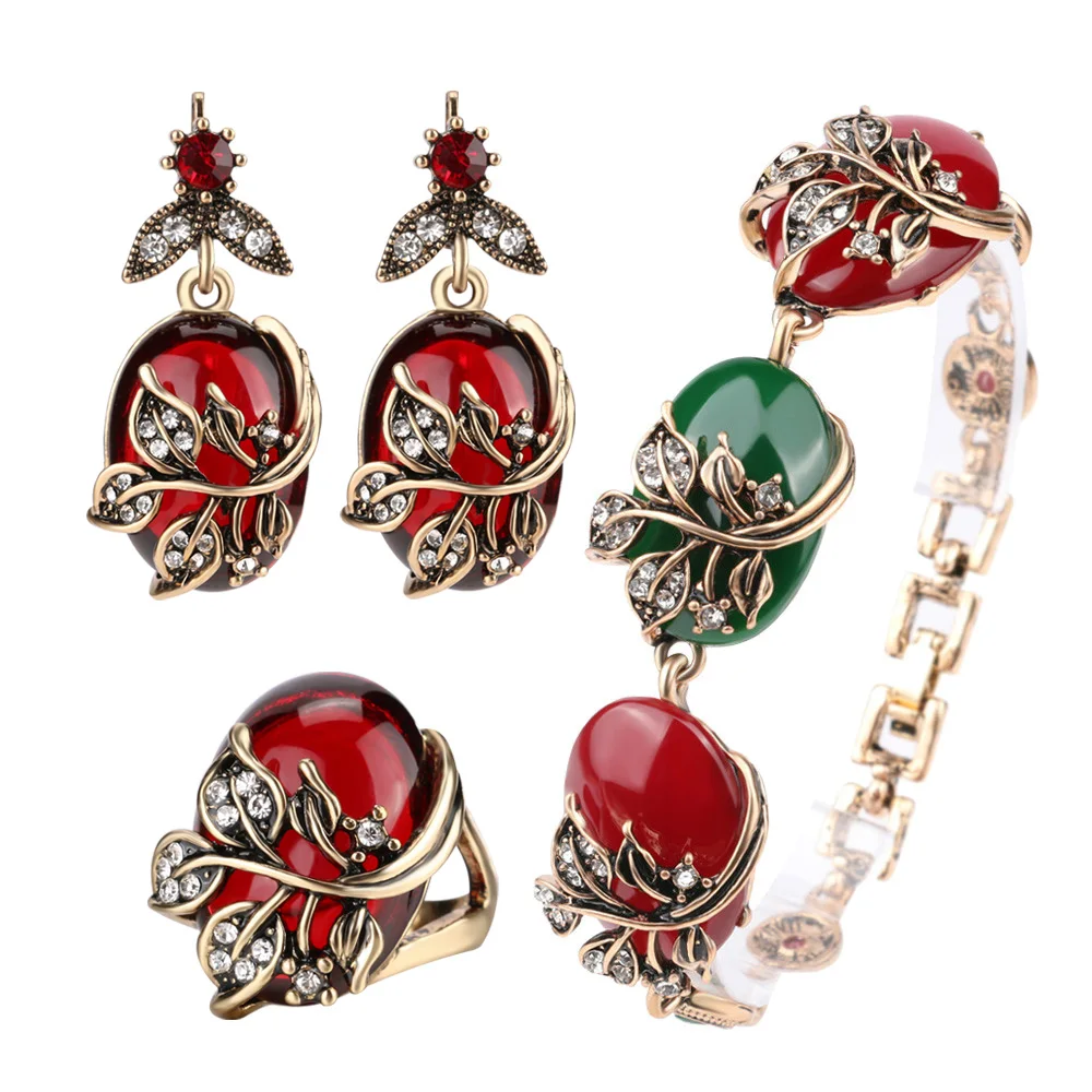 Buy Fashion Turkey Jewelry Sets Female Vintage Wedding