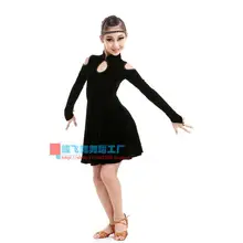 Костюм для латинских танцев для взрослых бархатный с длинными рукавами платье для латинских танцев для женщин/Детские платья для латинских танцев S-4XL