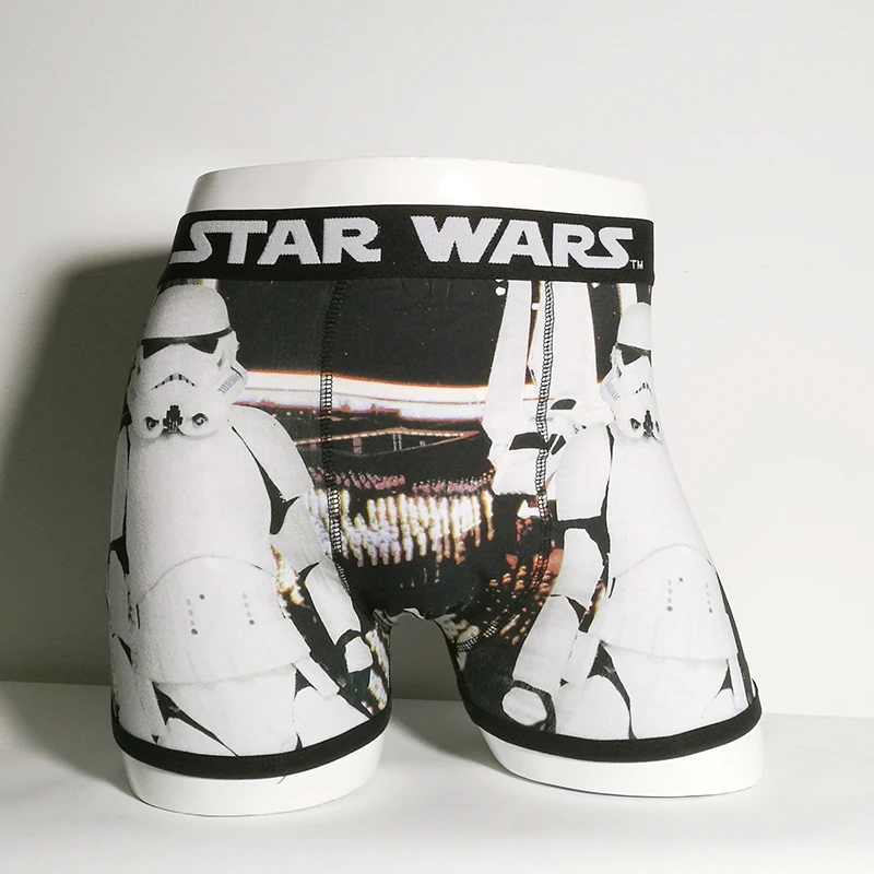 

Print Cartoon Boxer Underwear Cotton Men Star Wars Boxers Storm Trooper Underpants Boxers Shorts Panties Mens Under Wear Trunks