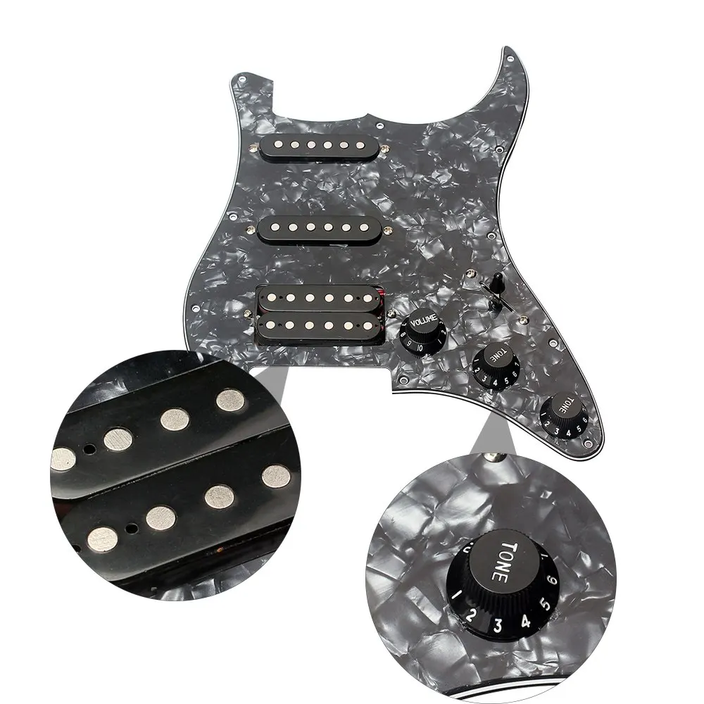 3 слойный SSH загруженный Prewired Humbucker Pickguard набор пикапов для электрогитары | Детали и аксессуары для гитар -33021345114