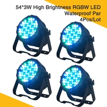 4 шт./лот) 54 шт. 3 Вт светодиодный водонепроницаемый PAR RGBW светильник Dmx сценический светильник s бизнес светодиодный DJ светильник для вечерние дискотеки