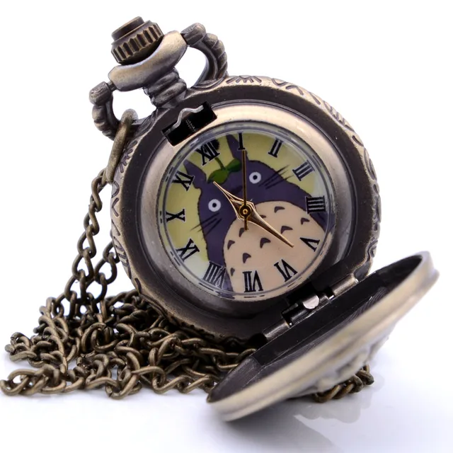 Small Size Antique Vintage Steampunk My Neighbor Totoro Mens Quartz Pocket Watch Small Size Antique Vintage Steampunk My Neighbor Totoro Mens Quartz Pocket Watch