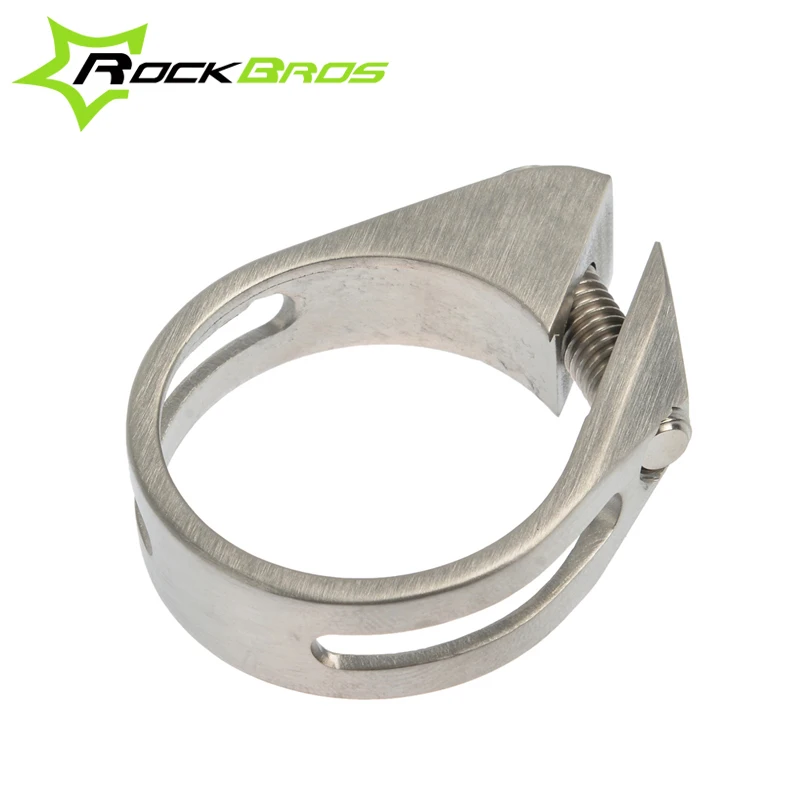 

ROCKBROS Cycling Bicycle Titanium GR5 Fully CNC Machined Seat Post Seatpost Clamp 31.8mm/34.9mm Ti Alloy Bolts Bike Parts