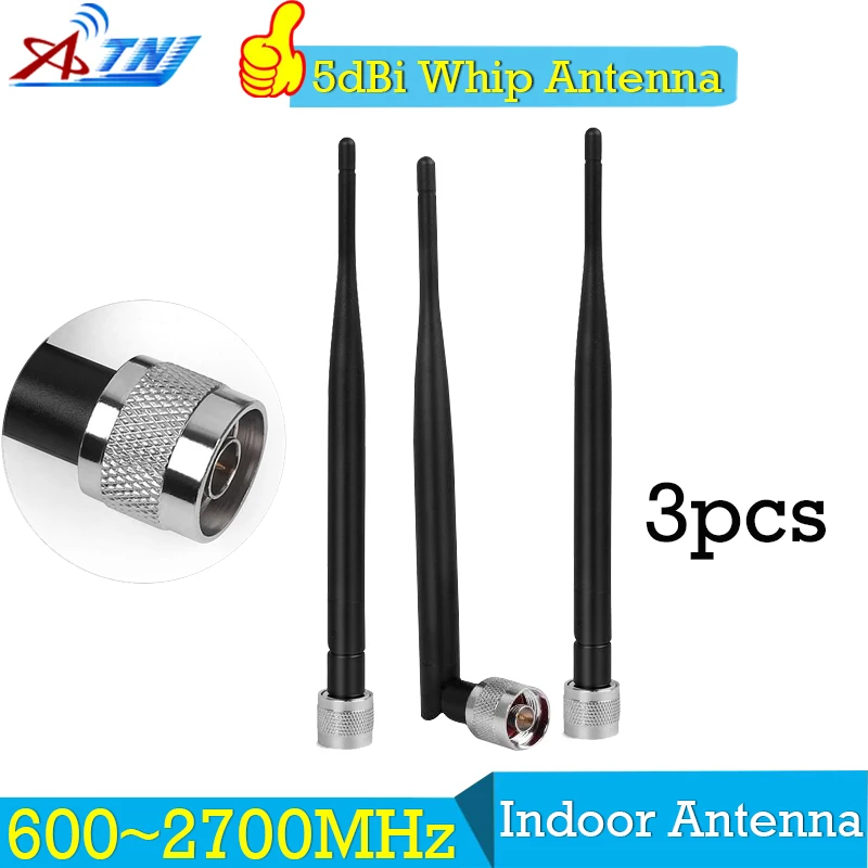 

3PCS! N Male Whip Internal Antenna 600~2700MHz 5dBi Cell Phone Signal Repeater Indoor Antenna 2G 3G 4G Antenna
