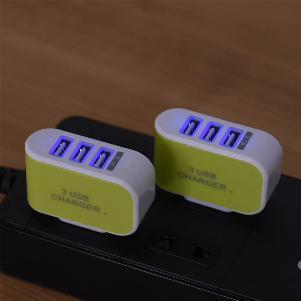 3 USB порта EU USB зарядное устройство Atapter настенное домашнее зарядное устройство AC адаптер для iPhone 6 6s 6 plus 5 4 4S для samsung для htc путешествия