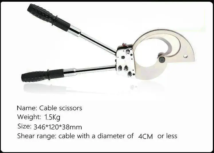 Portable multi-function ratchet cable cutter fire rescue shear cable clamp fire rescue hydraulic 4C