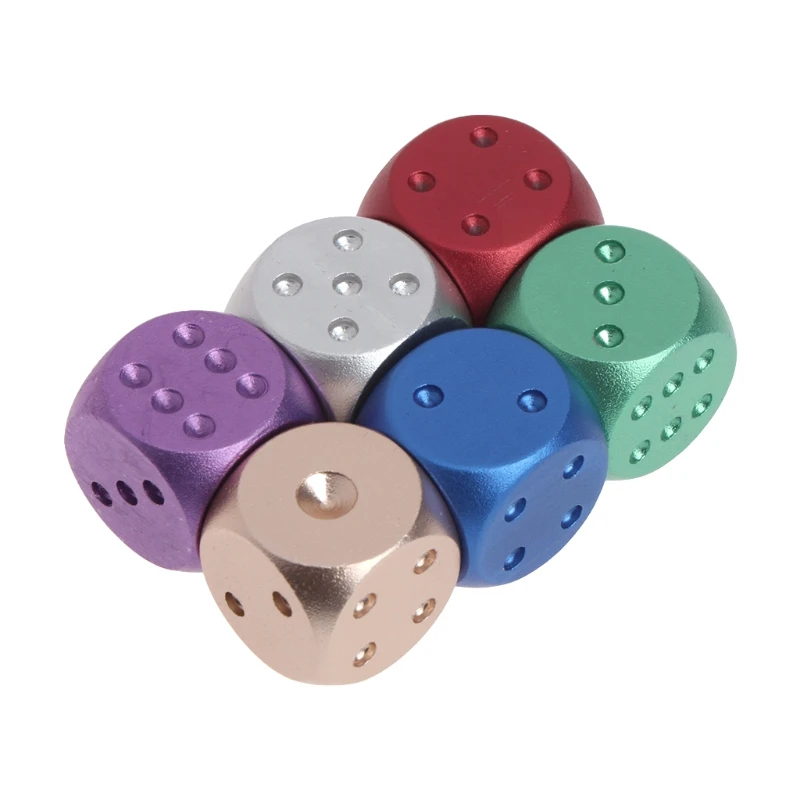 1pc Dice Aluminum Polyhedral Metal Solid Club Bar Dice Playing Game