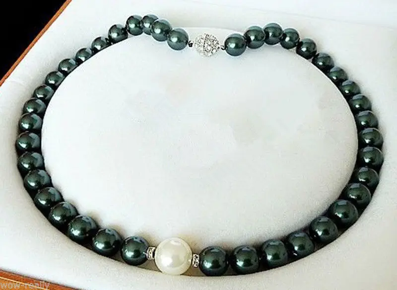 

FREE SHIPPINGNEW 10MM COLOR SOUTH SEA SHELL PEARL ROUND BEADS NECKLACE JEWELRY 18''