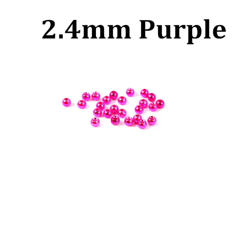 Maximumcatch25 штук 2,0-4,6 мм вольфрамовый мухобойный материал мухобойные шарики металлические мухобойные шарики Нимфа - Цвет: 2.4mm Purple