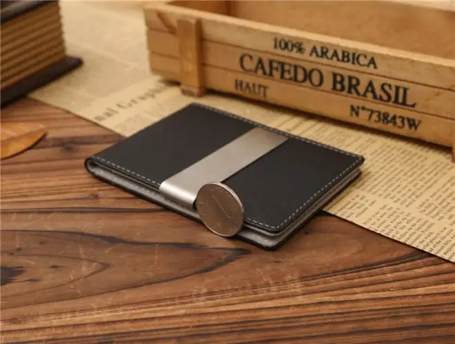 

wallet men Magic Credit Card ID Holder Money Clip Wallet wallet leather N21