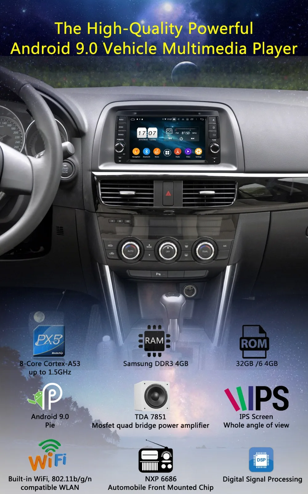 Sale 7" IPS Octa Core 4GB RAM+64GB ROM Android 9.0 Car DVD Radio GPS Navi For Mazda CX-5 2011 2012 DSP CarPlay Parrot BT Stereo Adas 1 Sale 7" IPS Octa Core 4GB RAM+64GB ROM Android 9.0 Car DVD Radio GPS Navi For Mazda CX-5 2011 2012 DSP CarPlay Parrot BT Stereo Adas 1