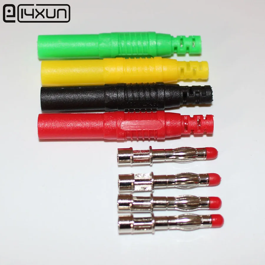 32A 1000V 4mm Shrouded Banana Plug Nickel Plated brass Safety Stackable