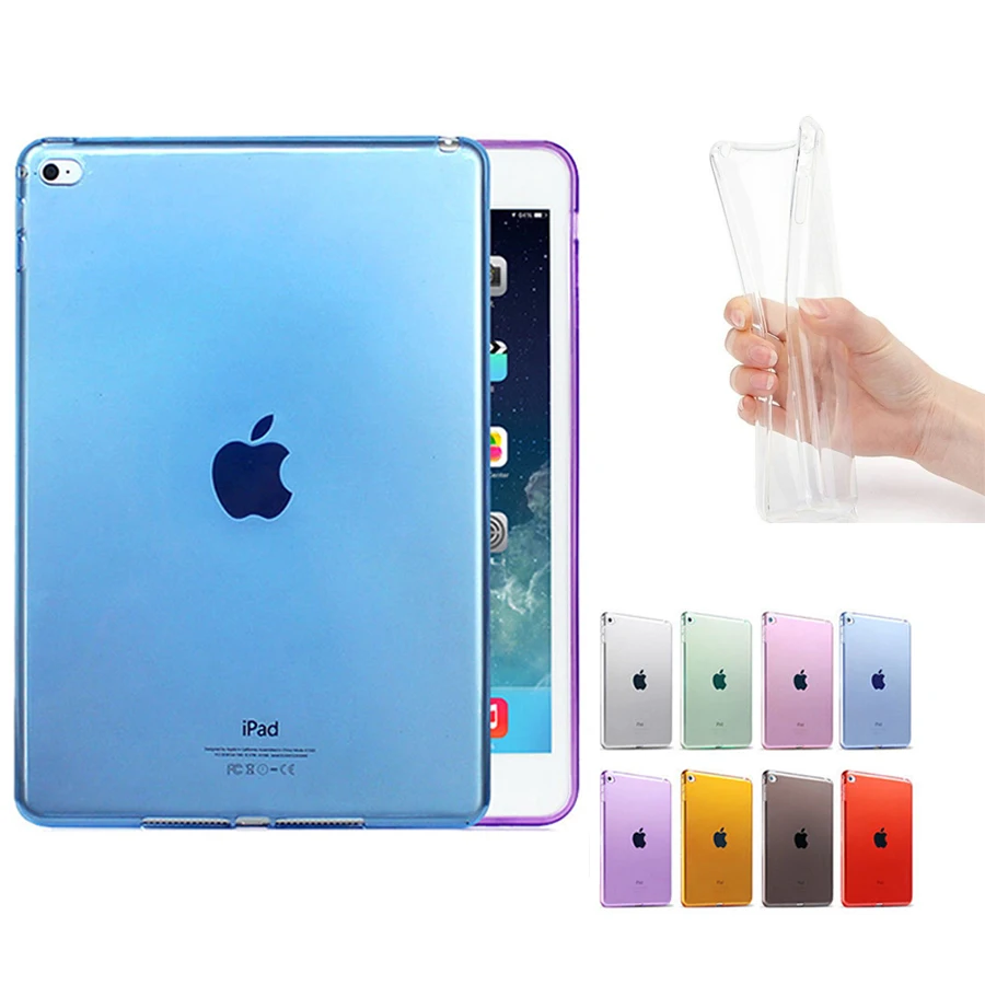 

New Solid Coque for iPad 9.7 2017 Case Soft TPU Transparent Funda for iPad 2017 9.7 A1822 A1823 Case Clear TPU Protective