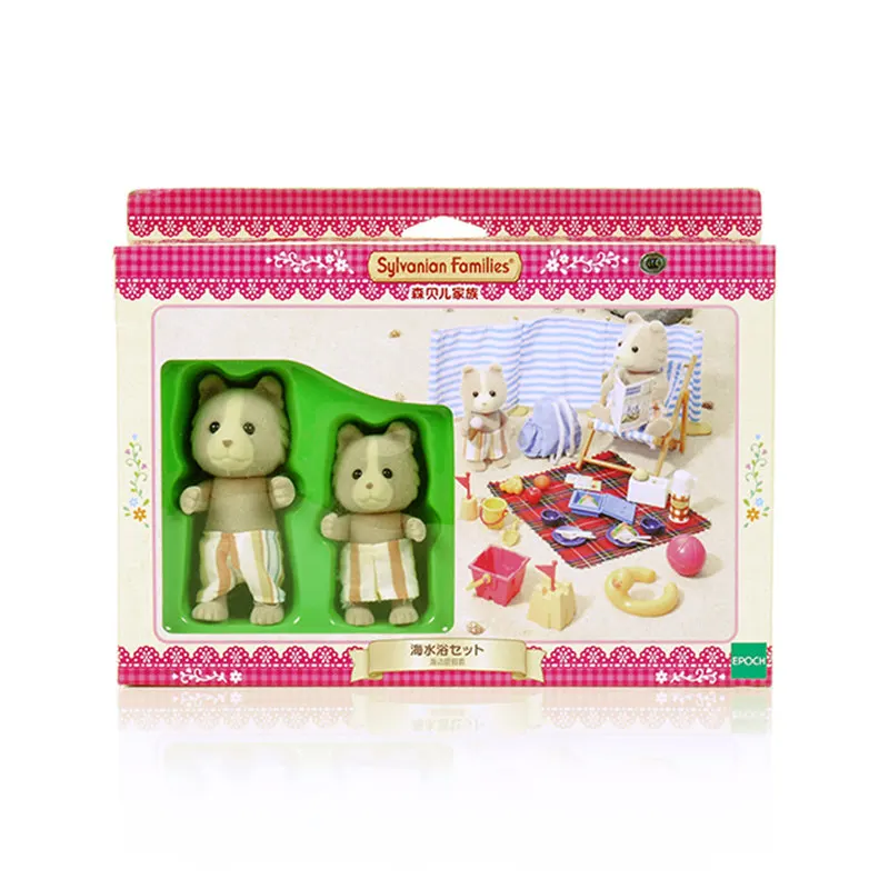 Sylvanian Families аксессуары для кукольного домика сцены каникулы игровой набор w/2 фигурки собак Девочка Дети игрушка подарок