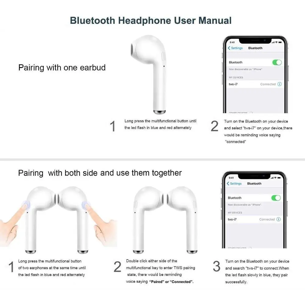 I7s TWS Bluetooth наушники стерео вкладыши Bluetooth гарнитура+ Зарядка Pod беспроводные гарнитуры для iphone xiaomi umidigi blackview